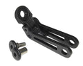 B&amp;M Lampenfassung, Aluminium, schwarz, Gabelbefestigung