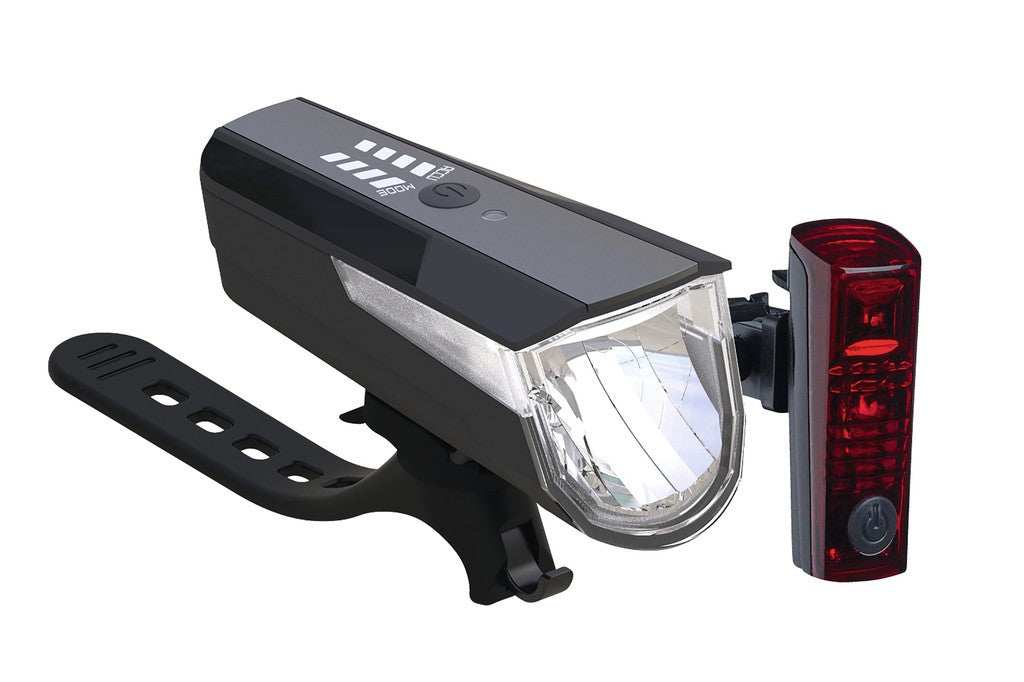 Set di luci LED a batt. Büchel BLC 820 80/40/15 Lux, 2000 mAh, USB