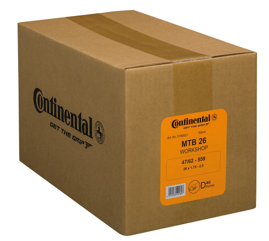 Cámara de aire Conti MTB 26, paquete de taller, 26x1,75-2,50" 47/62-559 VD 40 mm