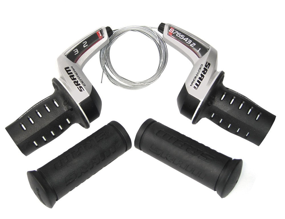 SRAM Centera Micro Drehgriffschalter-Set vorne 1:2, 3x8-fach, Nr./Arg
