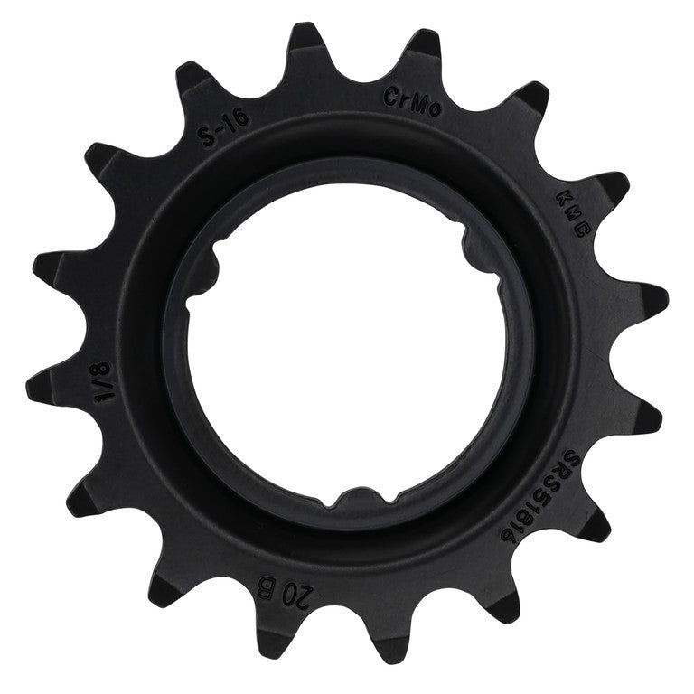 Pignone e-bike KMC per Shimano 1/2" x 1/8", 16 denti, nero