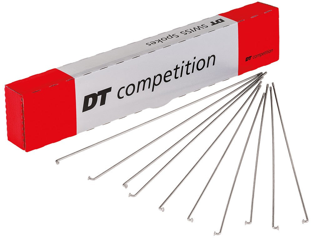 Raggi DT Swiss 2.0x1.8x2.0x284mm cart.100 pz. arg,Compet., senza nipple