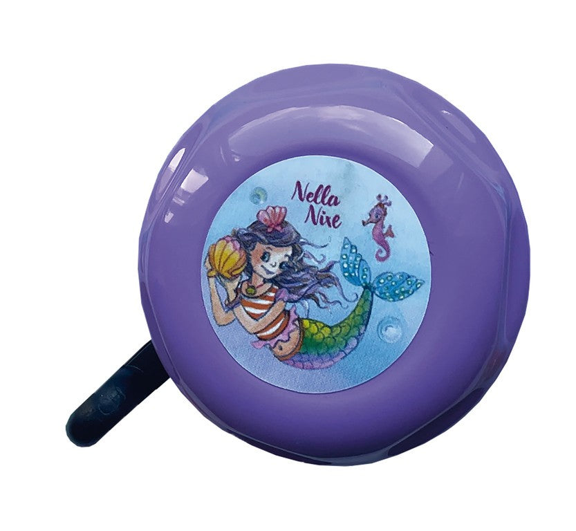 Campanello bimbi Bike Fashion Nella Nixe blu, con decorazione ninfa