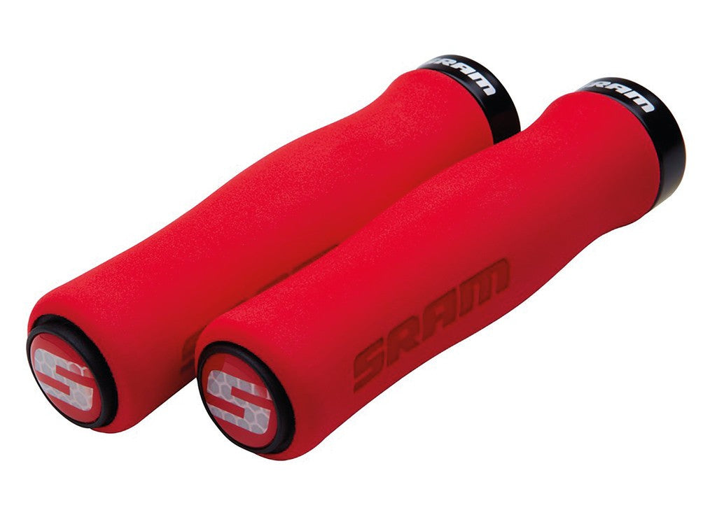 Puños de espuma SRAM Contour de 129 mm y Ø 22 mm, individuales, rojo/negro