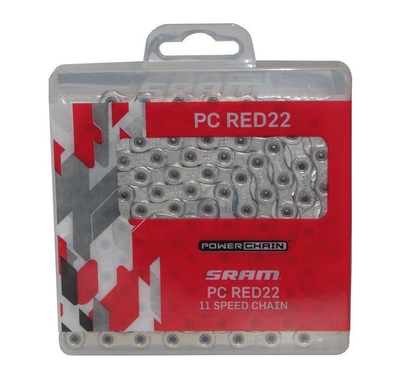 Catena cambio SRAM PC Red 22 HollowPin 114 maglie 11vel, Power-Lock, arg