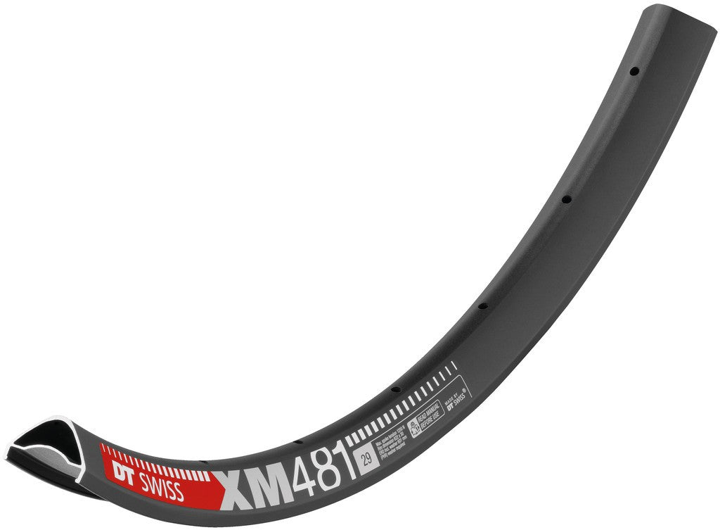 Llanta DT Swiss XM 481 de 29", negra, 28 agujeros, 622-30, LV 6,5 mm