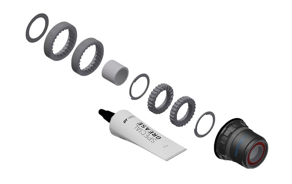 Kit de servicio DT Swiss buje RP 3 Trinquete en Ratchet LN, SRAM XD acc, 18T