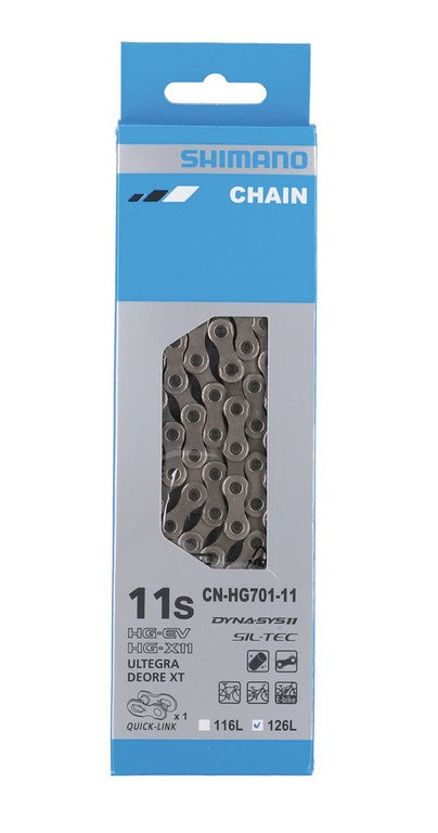 Catena Shimano CN-HG 701 126 maglie, 11 vel., argento