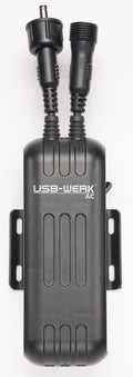 Paquete de baterías b&amp;m USB-Werk de 5 V, 500 mA, cargador de tranvía, dinamo de buje