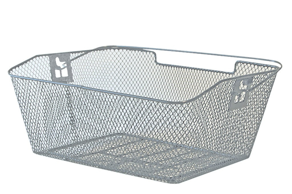 Cestino post. PVC 39x30x17cm,arg,a maglie strette,smussato