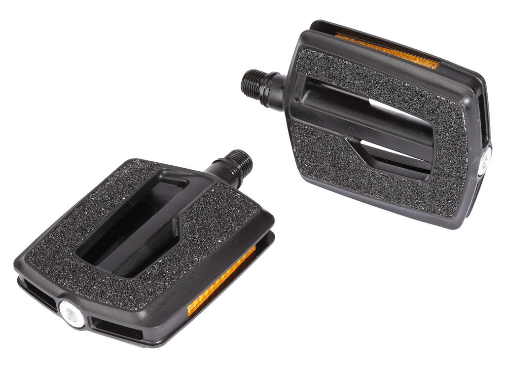 Pedale in plastica Ergotec 836 nero, 9/16", con riflettori