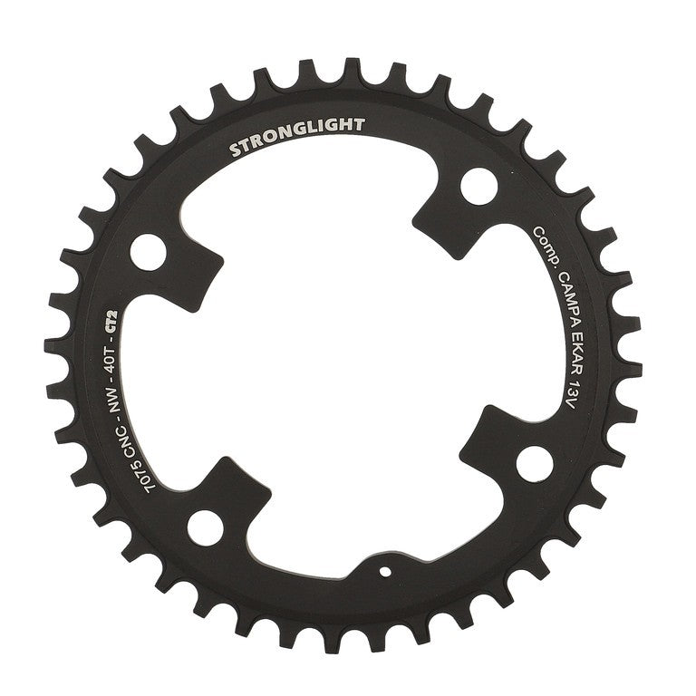 Corona Stronglight Gravel f.Campa 40 denti, nero ct² allum 7075-T6, 123mm