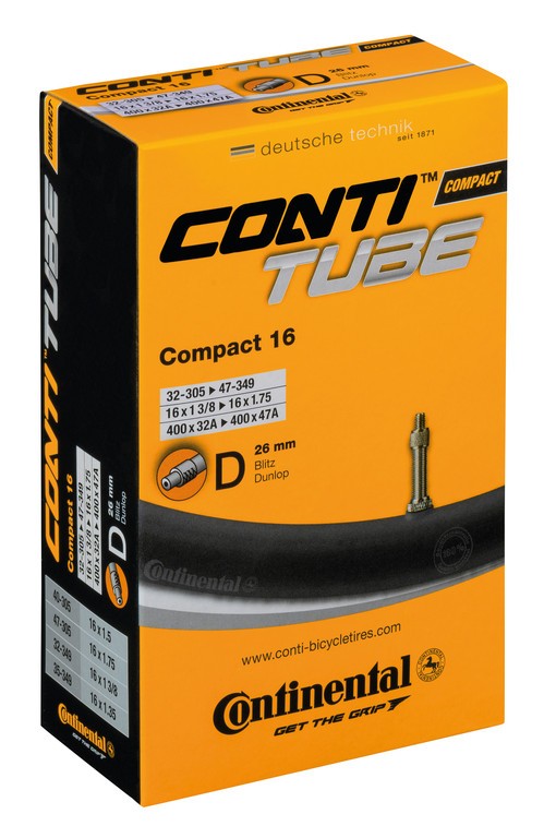 Conti Compact 16 Innenschlauch 16x1 3/8-1,75" 32/47-305/349 VD 26 mm