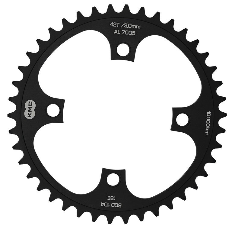 Plato para bicicleta eléctrica KMC BCD 104 mm 42 dientes 1/8" de ancho