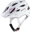 Alpina Carapax JR Fahrradhelm mit weißen Punkten, Größe 51-56 cm