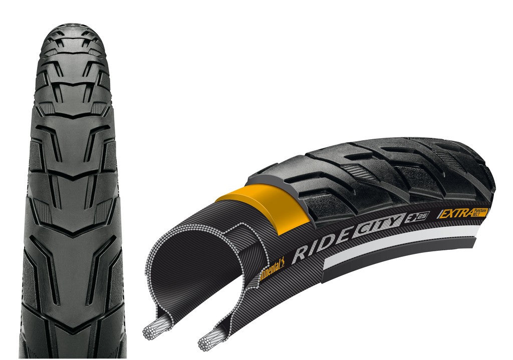 CONTINENTAL Copertone Ride City rigido 28x1.60" 42-622 nero/nero rifl.