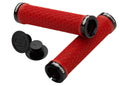 Manopole SRAM Locking Grips rosso, 135mm, Double Clamps & End Plugs