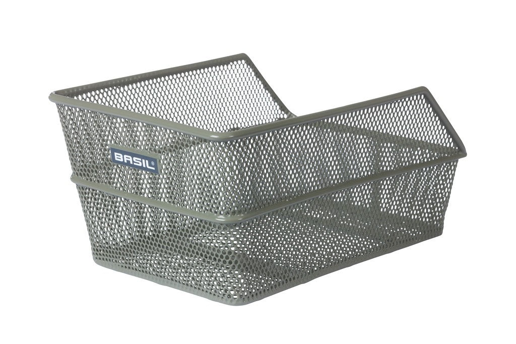 Cestino post. Basil Cento S borsa scuola 31x21 x9cm, verde ol., a maglie strette