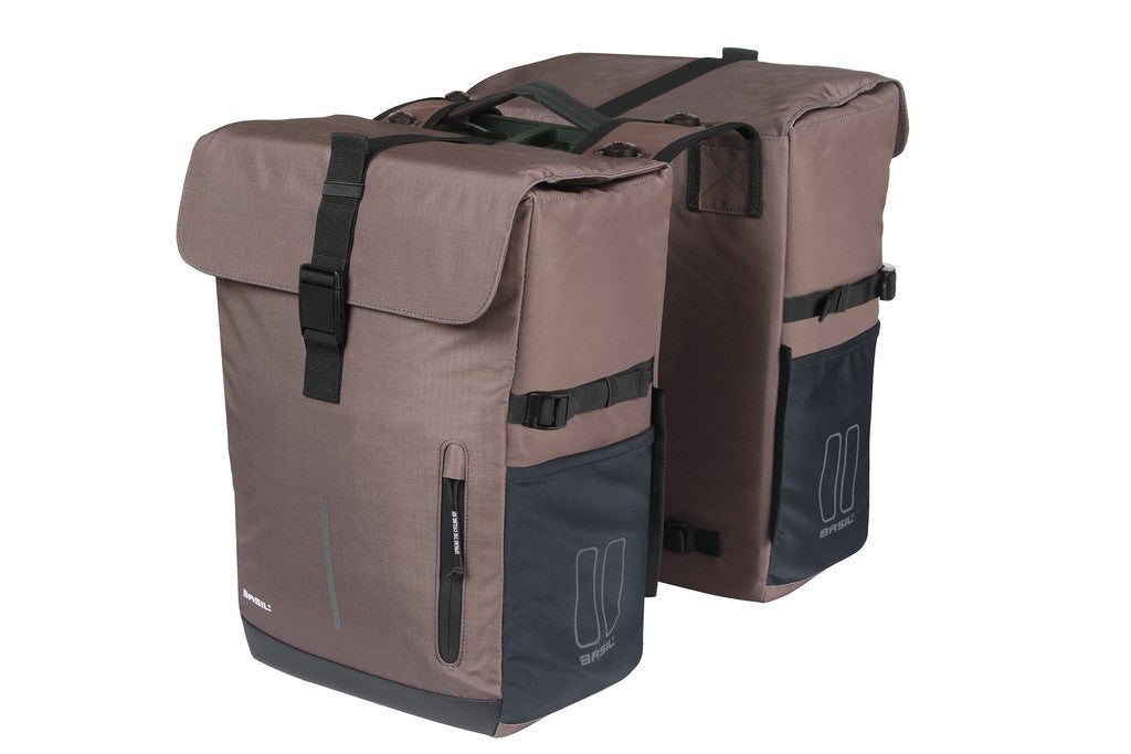 Basil Move MIK Doppelbeutel Braun, 30 l