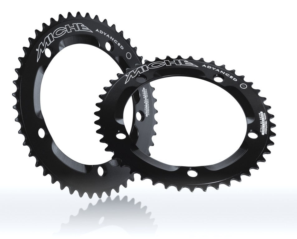 Plato Miche Pista Advanced BCD 144 56T, negro, 1/8"