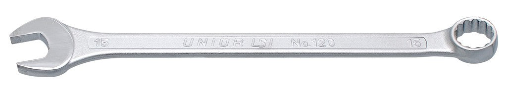 Unior Kombinationsschlüssel kurz, 15 mm Winkel, Länge 222 mm, 120/1