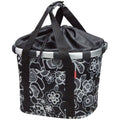 Bolsa de ciudad KLICKfix Bikebasket flor negra, 35x28x26cm, 15l, 800g
