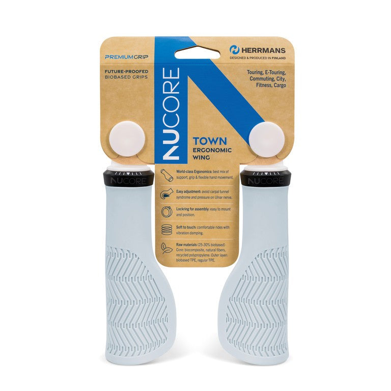 Manopole HERRMANS Nucore Town Wave 130mm, Ã 22mm, Bluebell, DD48 BL+BR