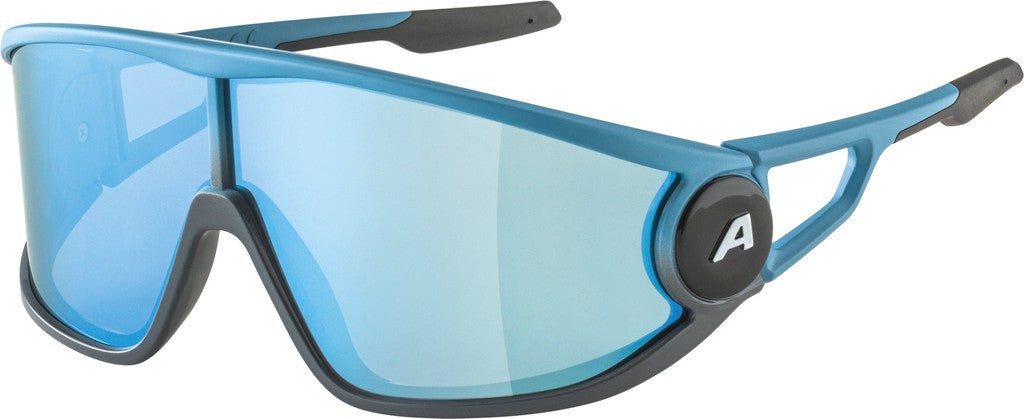 Gafas deportivas Alpina Legend, azul humo, lente espejada hielo, cat. 3