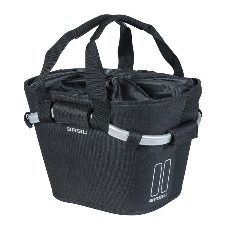 Borsa City Basil Classic CarryAll Front nero,28x37x25,5cm, 15l, s. supporto
