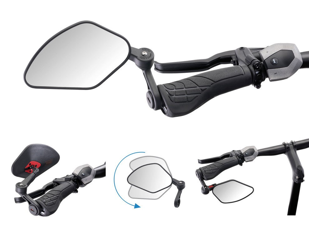 Specchio per bici Krampe KF Sport tipo B sx, fiss. interno, nero