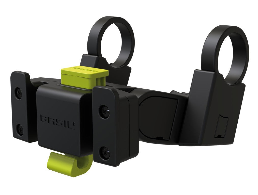 Supporto Basil per cestino ant. Klickfix nero, fiss. manubrio Ø 22-31,8mm