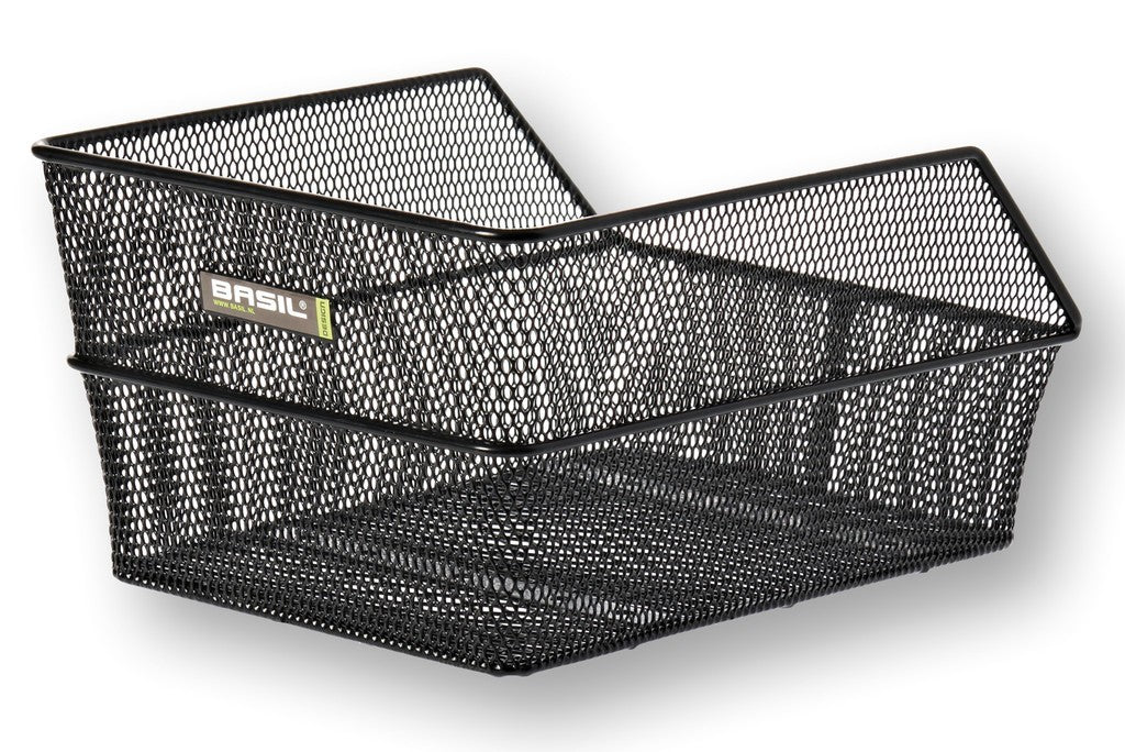 Cestino post. Basil Cento S borsa scuola 31x21 x9cm, nero, a maglie strette