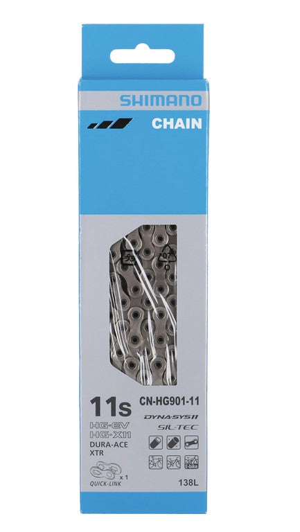 Catena Shimano CN-HG901 138 maglie 11 vel., argento