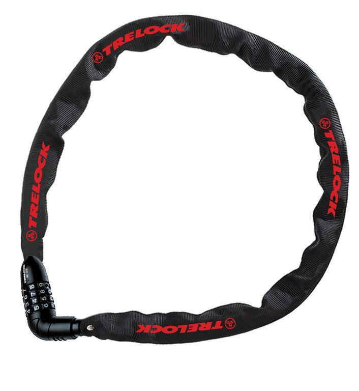 Trelock BC 115 Code-Kettenschloss, 60 cm, Ø 4 mm, schwarz, ohne Halterung