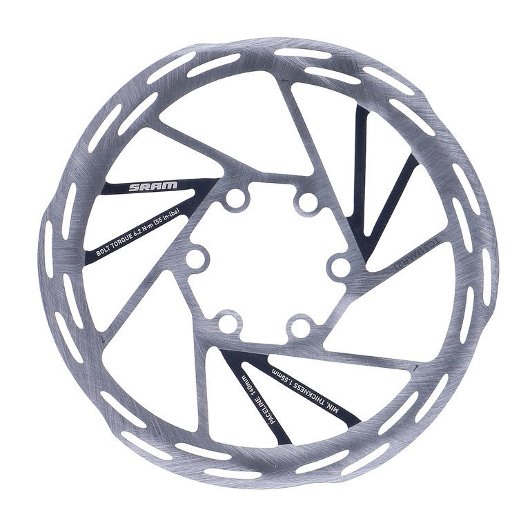 Disco de freno SRAM Rotor Paceline Ø140mm, negro, 6 agujeros, redondeado.
