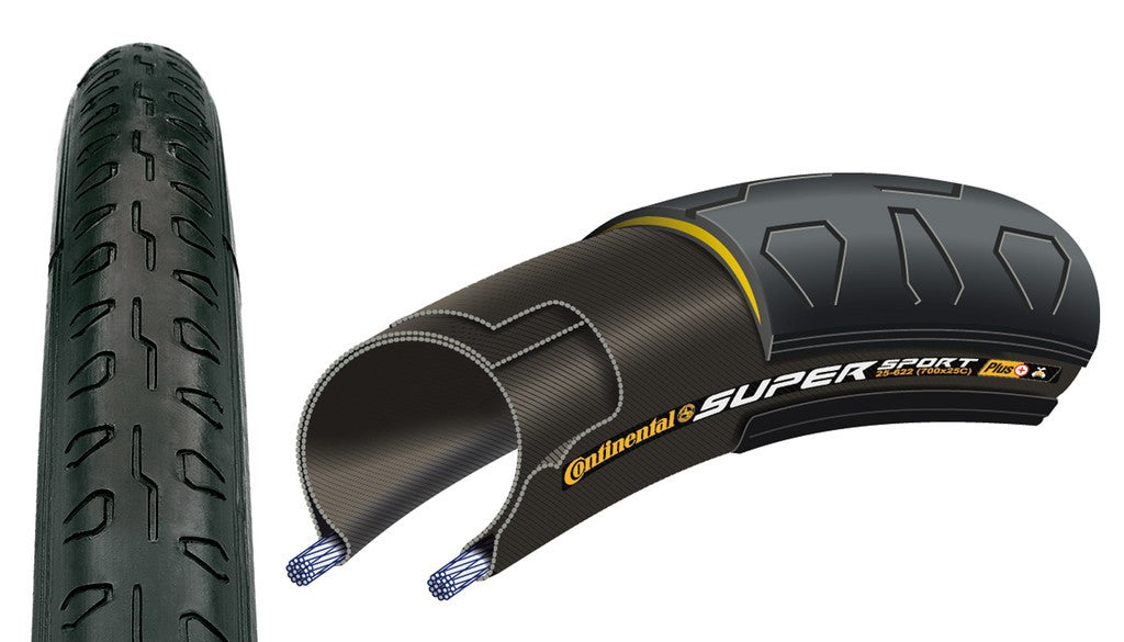 CONTINENTAL Copertone Super Sport Plus cop rig 28" 700x25C, 25-622 nero