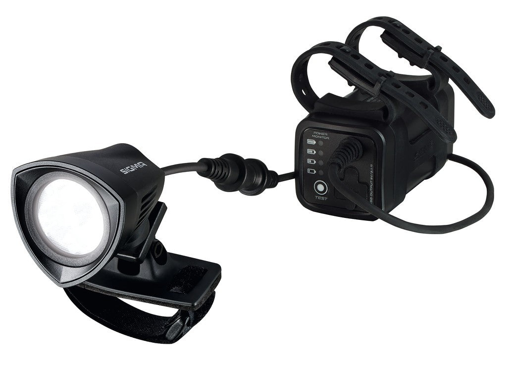 SIGMA Buster 2000 HL LED-Helmlampe, schwarz, mit Universalhalterung