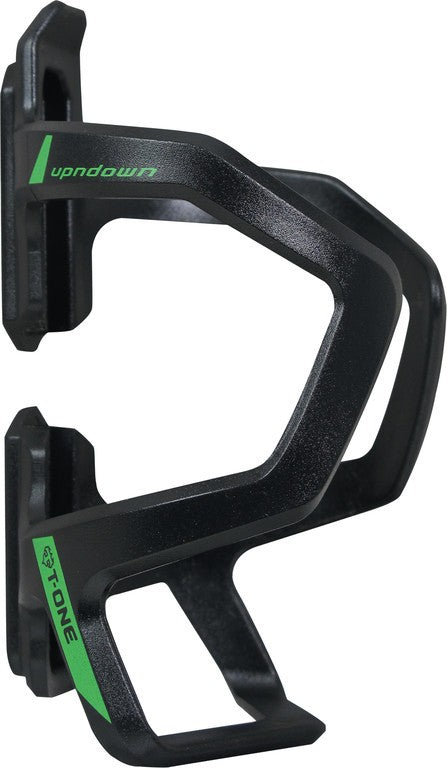Portabotellas de plástico T-One Upndown con ángulo ajustable, color negro