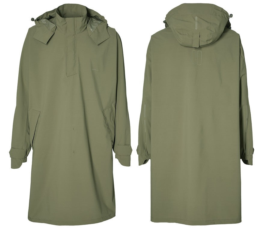 Basil Mosse olivgrüner Regenponcho, Größe M/L, Unisex