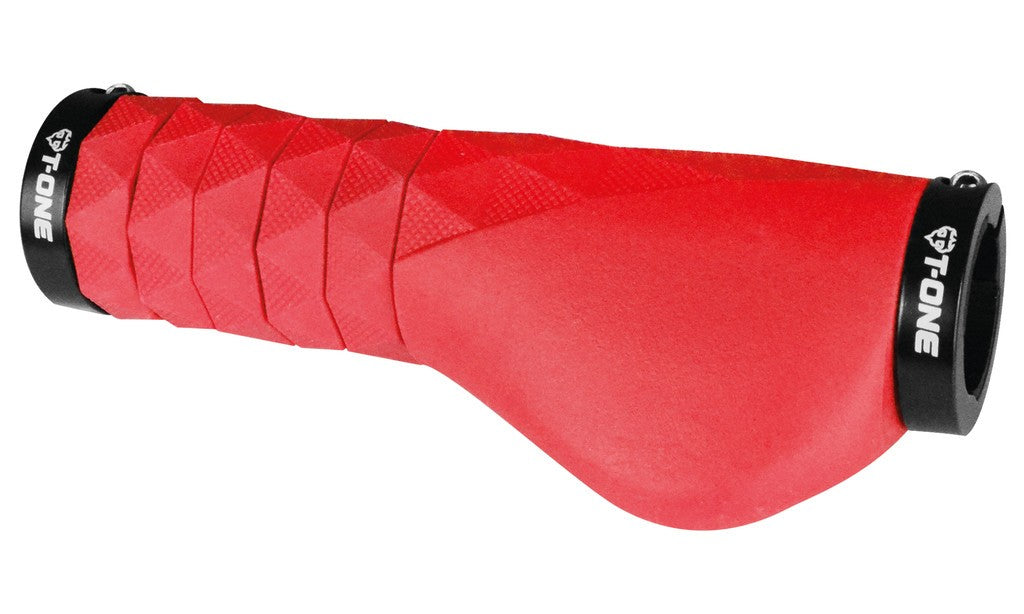 Manopole T-One Diamond Plus Ergo 94/134mm, doppia, rosso