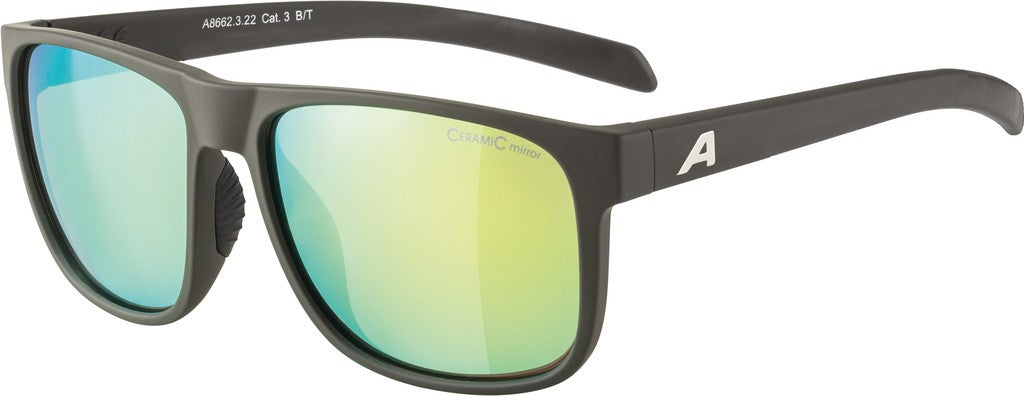 Alpina Nacan III Sportbrille, Farbe: Kaffee, bereits fluoreszierende Gläser, Kategorie 3