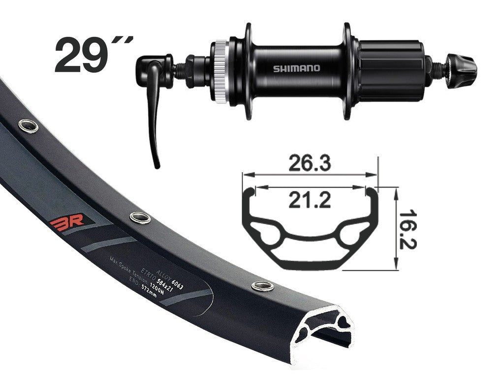 RP 29" FH-QC300 schwarz 36f QR Rodi Black Rock Disc CL 21-622 LV 8,5