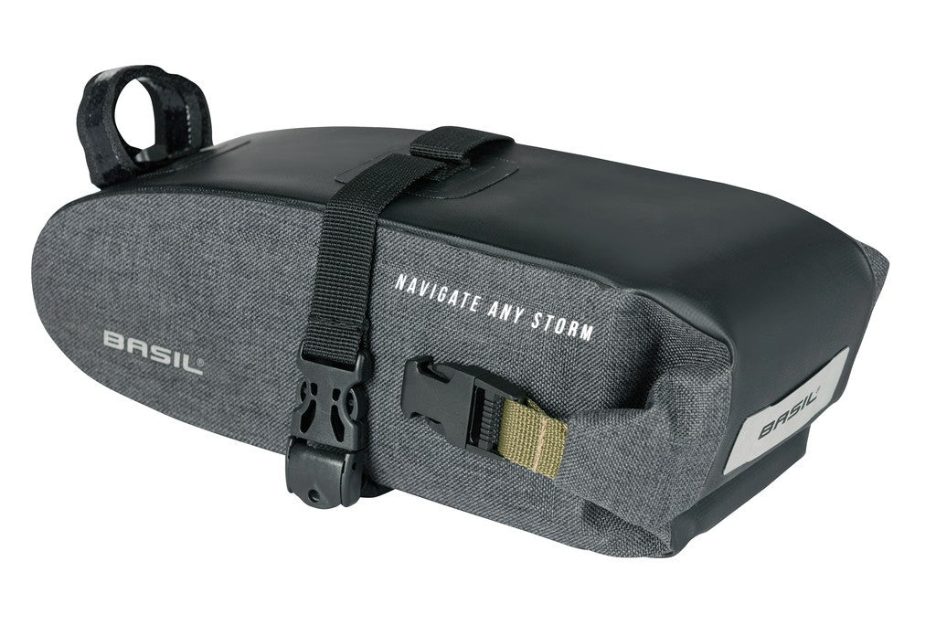 Borsa da sella Basil Navigator Storm M nero, 10x9x29cm, 1l