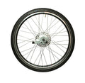 Rueda trasera Babboe Shimano Nexus 26", negra, 7 velocidades, con cámara de aire + neumático