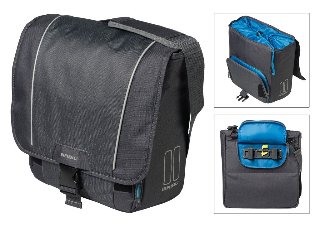 Borsa a trac. Basil Sport Design Comm. graphite,31x16x41cm,18l, c. cordino