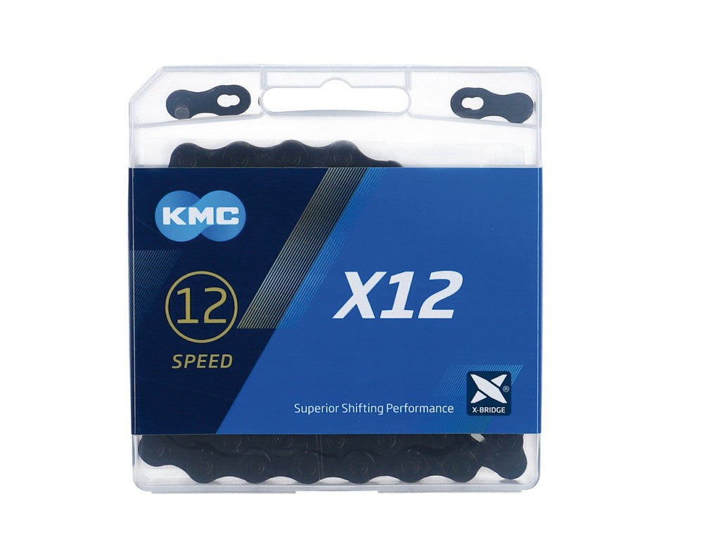 Catena KMC X12 Black Tech 1/2" x 11/128", 126 maglie, 12vel