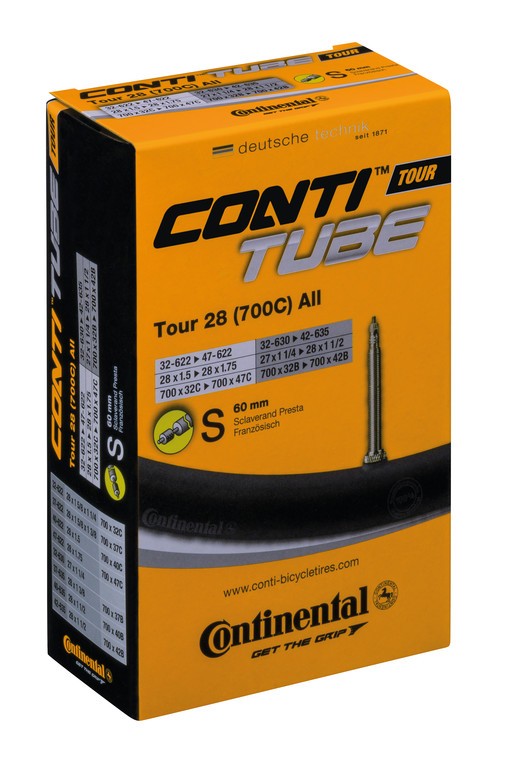 CONTINENTAL Camera d'aria Tour 28 all 27/28x1 1/4-1.75" 32/47-622/635 VP 60mm
