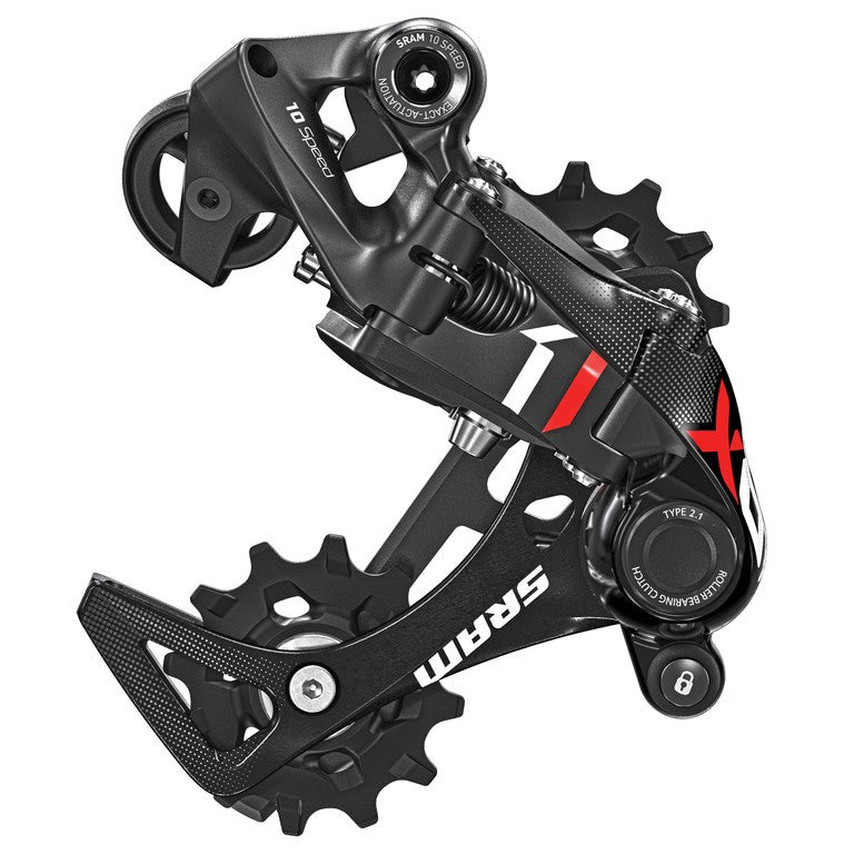 Desviador trasero SRAM X01 de 11 velocidades, Käfig largo, rojo, carburador