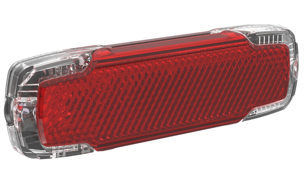 Luce post. LED a batt. b&m Toplight 2C USB, fiss. portapacchi 50/80mm