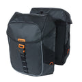 Basil Miles Planen-Doppeltasche, Schwarz/Orange, 34 x 16 x 43 cm, 34 l